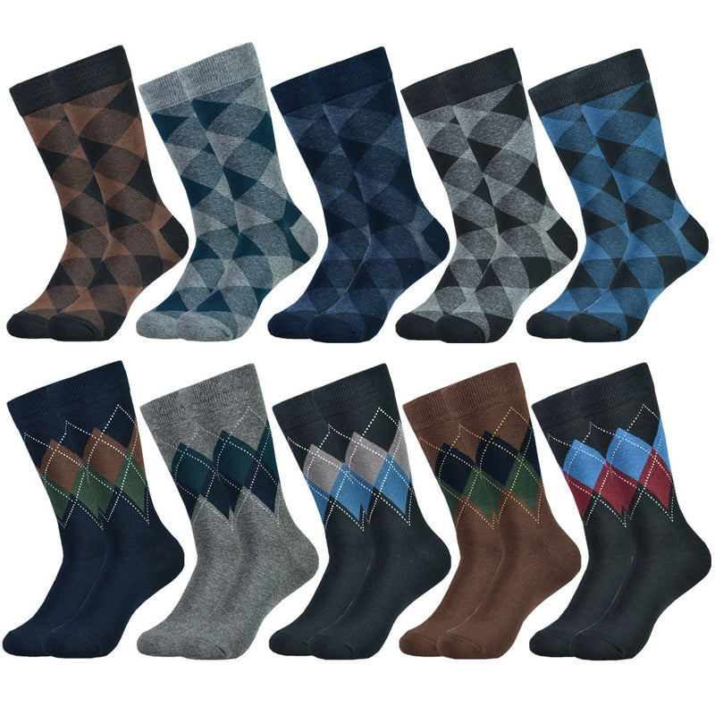 Men's Dress Socks Fashion - Black Patterned Cotton, Colorful Socks for Men and Boys. Great         Gifts