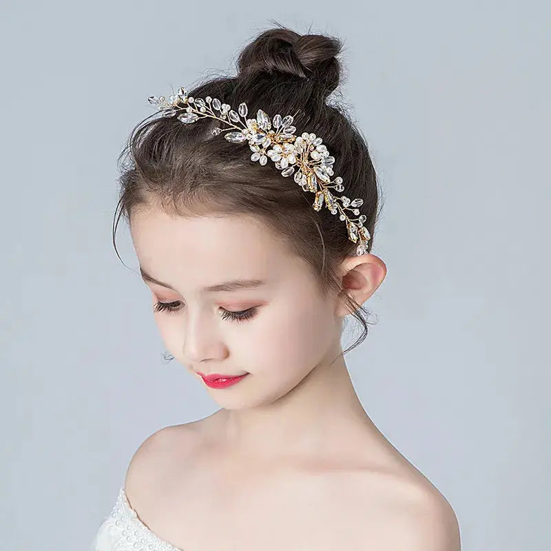Silver/Gold/Pearl/Rhinestone Hair Accessories, Crystal Bridal Headdress/Hair Combs for Women & Girls-hair accessories-SWEET T 52