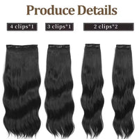 24 Inches 4Pcs/lot 220Grams Bio Synthetic Body Wavy Piano Blond 27/613 Clips In Hair Extensions Natural Heat Resistant Fiber