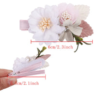 3pcs/set Artificial Flower Hairclip for Baby. Handmade Hairpin, Little Girl Bridal Wedding Party Barrette