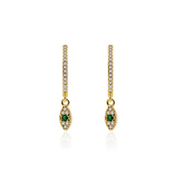 Gold Color Cute Water Drop Earrings For Women & Girls - Zircon Piercing Huggies/Hoop Dangle Earrings-earrings-SWEET T 52