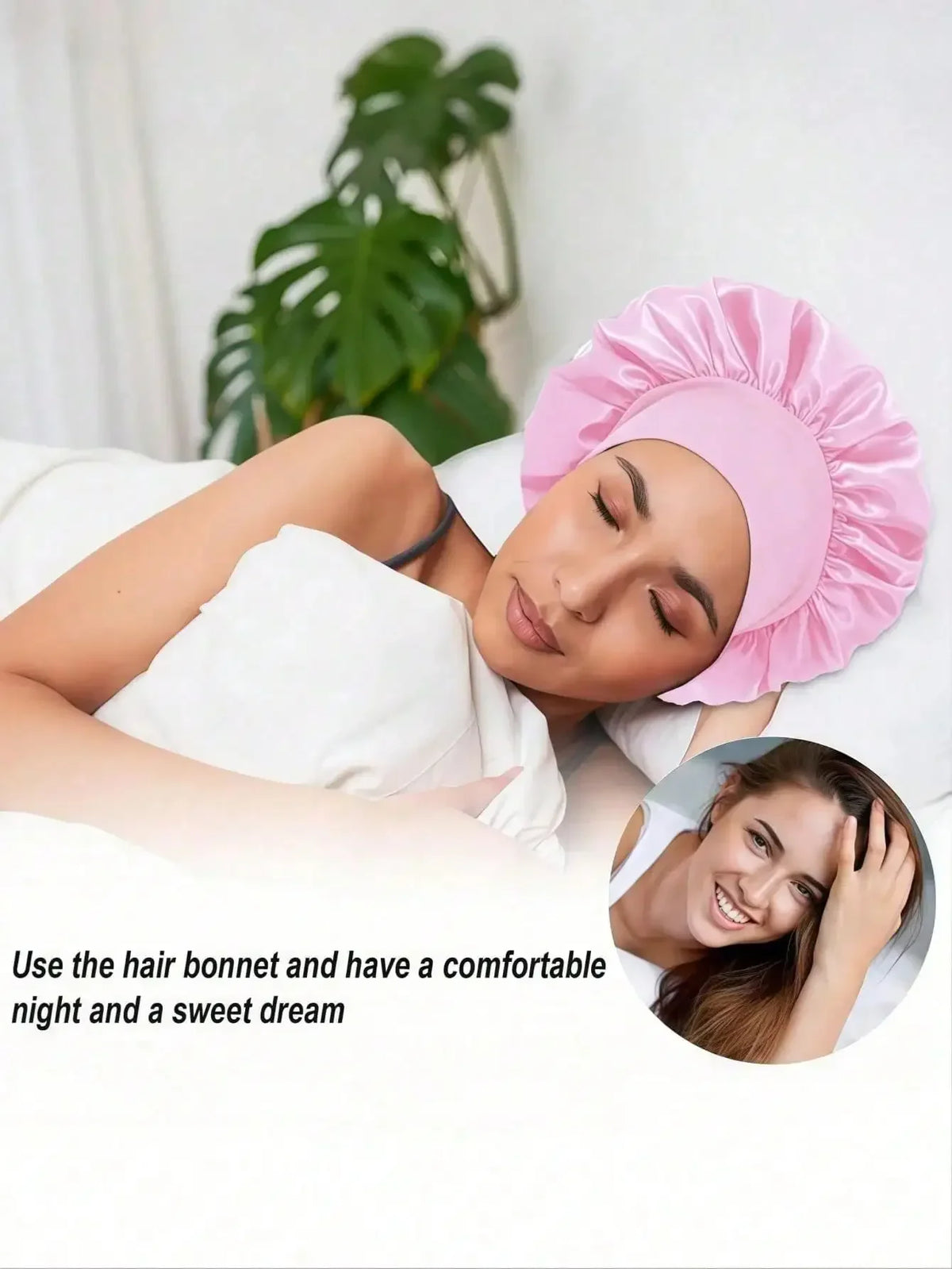 Satin Sleep Cap, Loose Elastic Fit