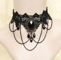 Velvet Fashion Choker Necklace for Women & Girls - Vintage Lace Necklace with Pendants-necklace-SWEET T 52