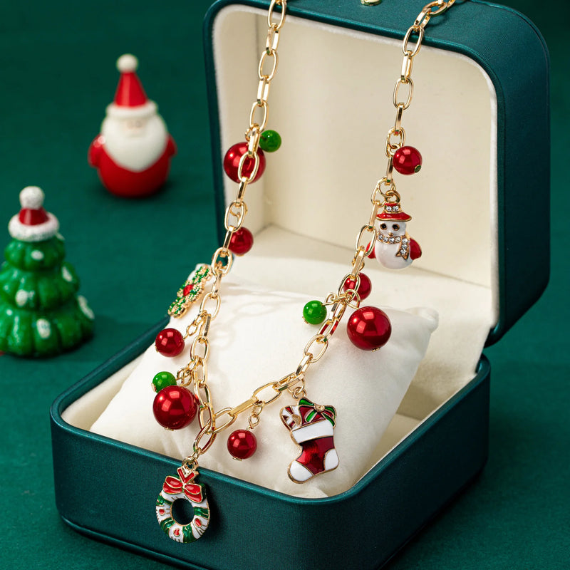 Sweet Cute Christmas Necklaces for Women & Girls. Christmas Party Jewelry