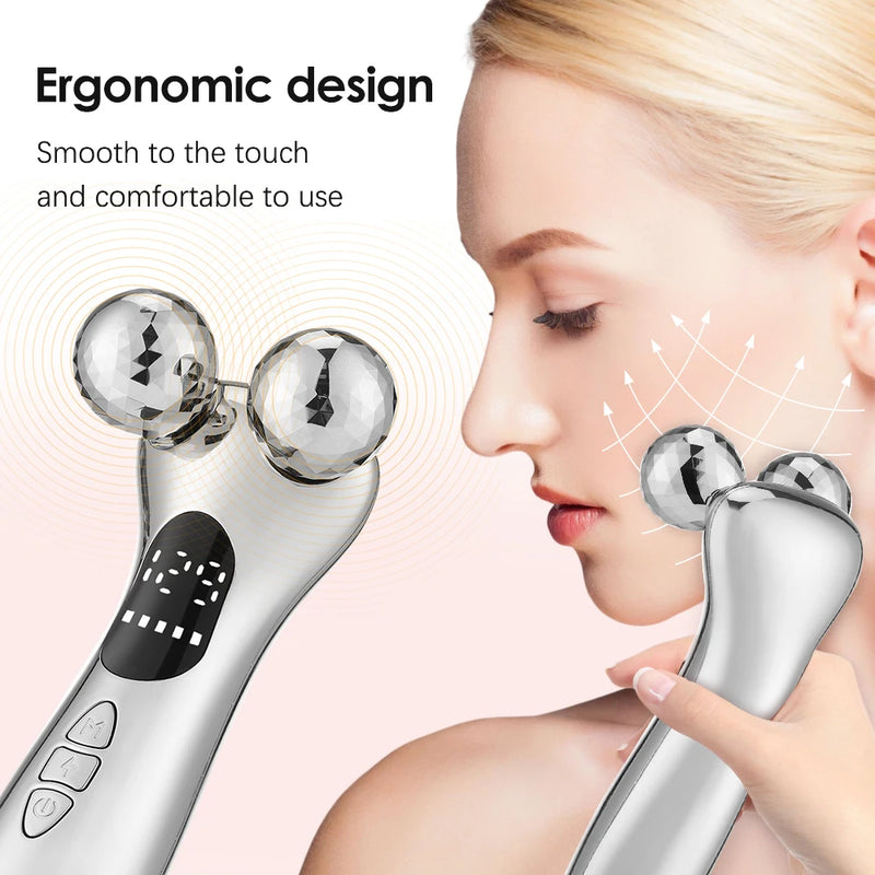 Electric Facial Slimming Roller,  Micro-current Beauty Instrument, Face Lift Roller/Massager/Skin Tightening Beauty Device