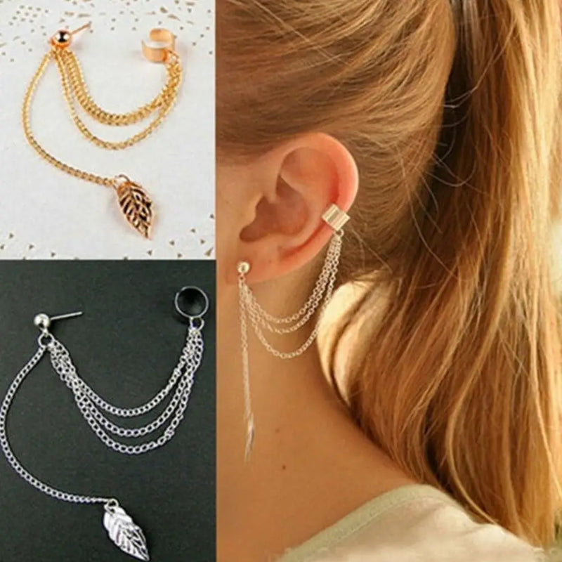 7Pcs/set Punk Simple Wrap Earring Set For Women & Girls - Clip-on Earrings, No piercing