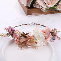 Simulated Flower Wreath/Crown/Festival Headband Hair Accessories for Women & Girls. Headdress/Garland/Wedding Headwear