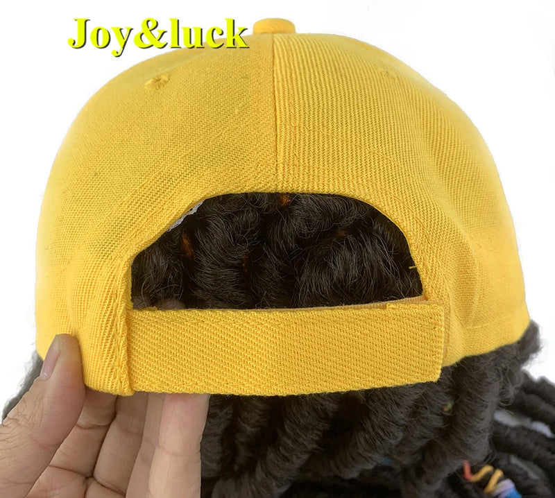 Yellow Synthetic Hat/Hair Wig,  Dread Lock Wig, with Cap for Women & Girls. Recreational Baseball Hair/Hat