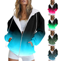Women's Hooded Zip Sweatshirt Jacket