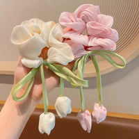 Tulip Ribbon Scrunchies, 3 Pack