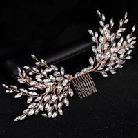 Luxury Crystal Pearl Flower Hair Comb/Headband/Tiara For Women & Girls - Bridal Wedding Hair Accessories/Hair Jewelry-hair accessories-SWEET T 52