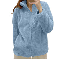 Women's Fluffy Fleece Zip-Up Jacket