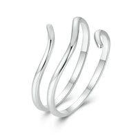 Adjustable Rings - Real 925 Sterling Silver, Stackable, Engagement Zircon Open Size Rings for Women