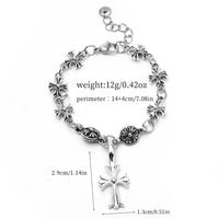 Men's Gothic Cross Link Bracelet