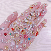 1 Bag Random Luxury Nail Art Dangle Jewelry, Mixed Style Nail Charms, Rhinestones 3D, 50 Pieces - SWEET T 52