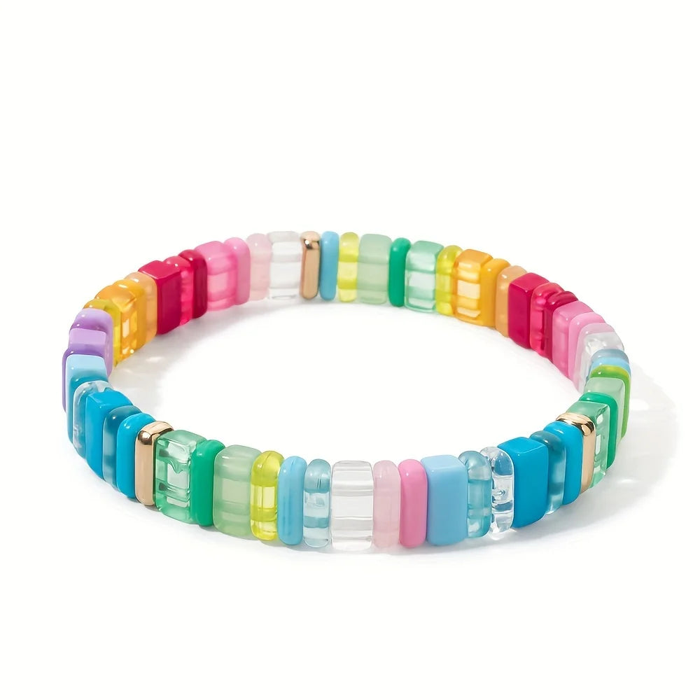 Acrylic Bead Stretch Bracelet