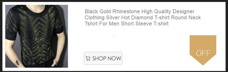 Silver Diamond Bling T-Shirt for Men & Boys. Clubbing Outfits, Short Sleeve Streetwear for Men