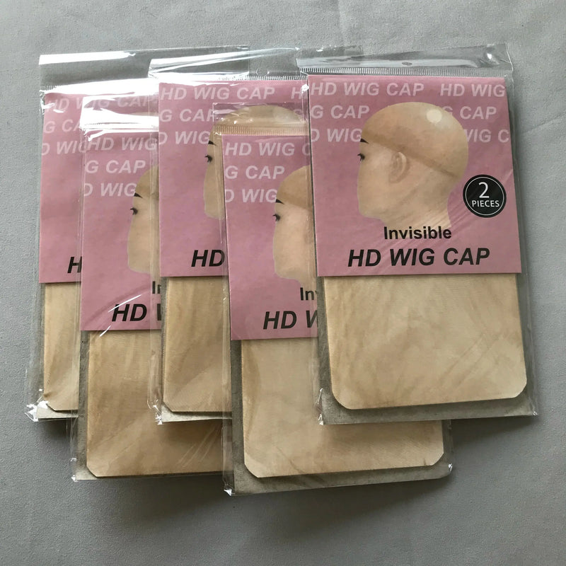 1/5/10 Pack Invisible HD Wig Caps for Lace Front Wigs, Transparent Stocking Wig Caps for Women & Girls