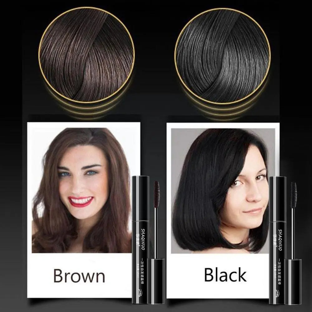 Instant Gray Root Coverage for Women and Men in Black and Brown - Easy Washout-Hair color-SWEET T 52