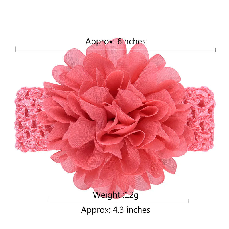 Head Band for Infants/Toddlers - Girls' Headbands, Chiffon Flower, Soft Stretchy Hair Band Accessories Sweet T 52