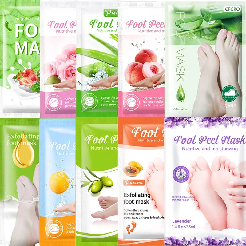 Exfoliating Foot Mask, Foot SPA Pedicure, Smooth, Dead Skin Remover, Moisturizing & Lightening Foot Mask, Unisex