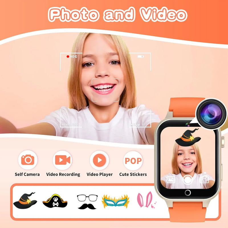 Kids Games Smart Watch for Age 5-12, Kids Gifts with 26 Games, Fun Photo Taking, Music Player