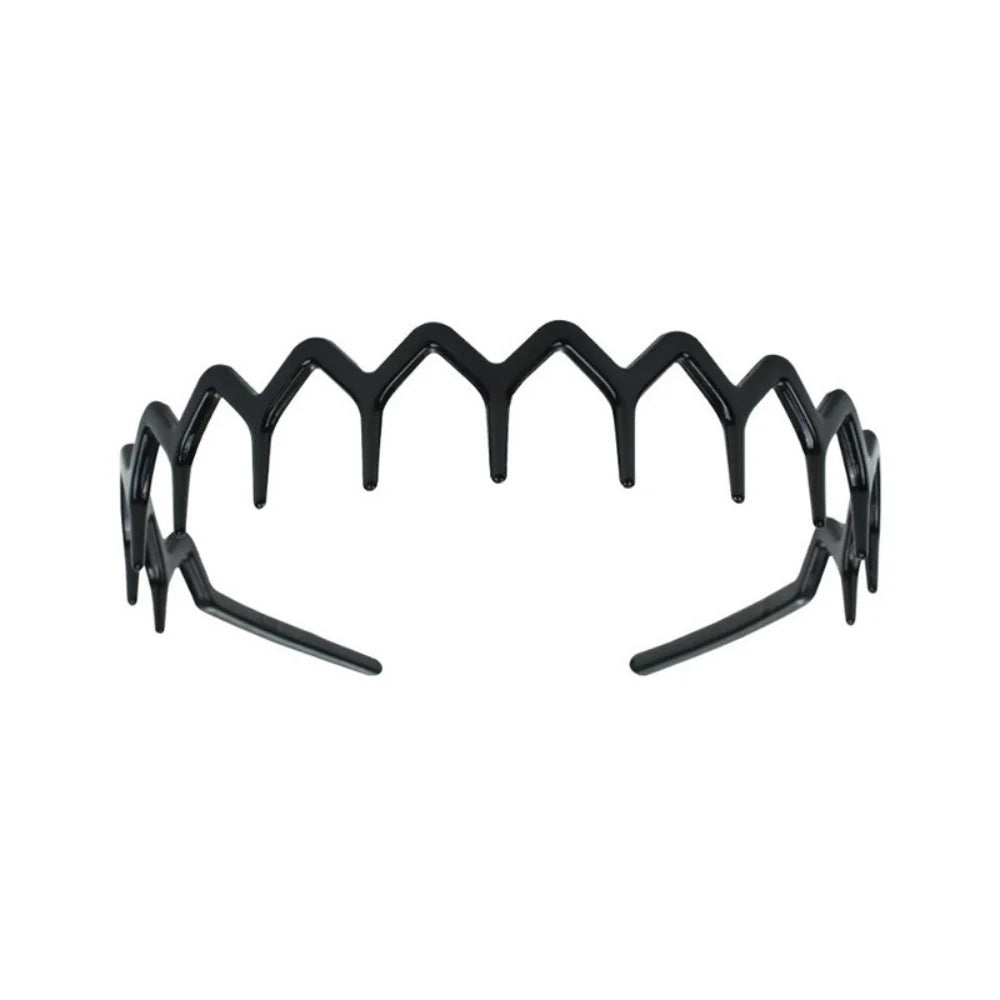 Wave Toothed Non-Slip Headbands, 2 Pack