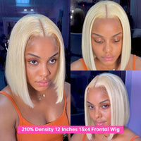 613 Blonde Bob Wig for Women — 13x4 & 13x6 Lace Front, Blunt Cut, Ships from USA