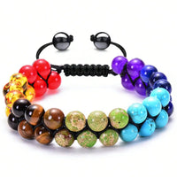 8 mm Natural Stone Beaded Bracelet