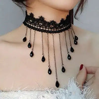 Velvet Fashion Choker Necklace for Women & Girls - Vintage Lace Necklace with Pendants-necklace-SWEET T 52