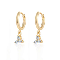 Gold Color Cute Water Drop Earrings For Women & Girls - Zircon Piercing Huggies/Hoop Dangle Earrings-earrings-SWEET T 52