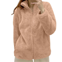 Women's Fluffy Fleece Zip-Up Jacket