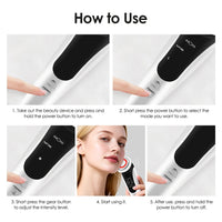 7 in 1 EMS Facial Massager - LED Light therapy, Sonic Ion Vibration Skin Tightening, Face Lifting, Anti Wrinkle Beauty Device