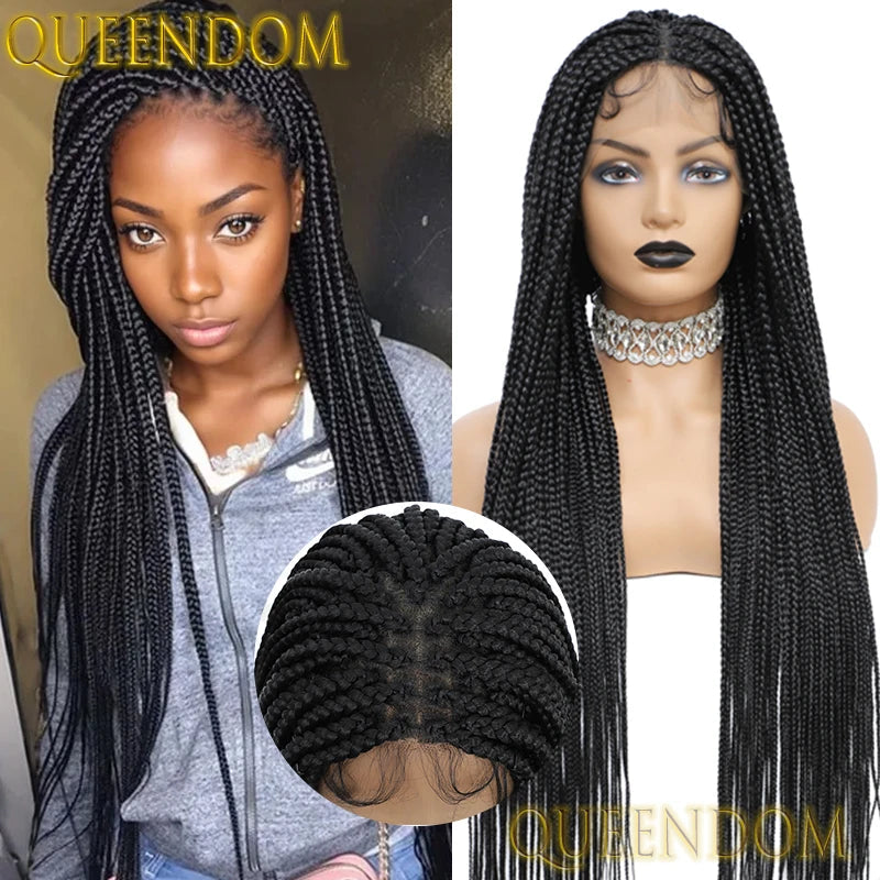 Full Lace Wigs for Black Women Short Bob Braided Wigs Knotless Box Braids 360 Lace Front Wigs Cornrow Synthetic Wigs 12 Inch Sweet T 52
