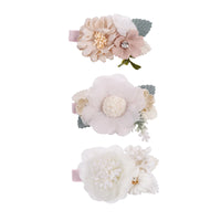 3pcs/set Artificial Flower Hairclip for Baby. Handmade Hairpin, Little Girl Bridal Wedding Party Barrette