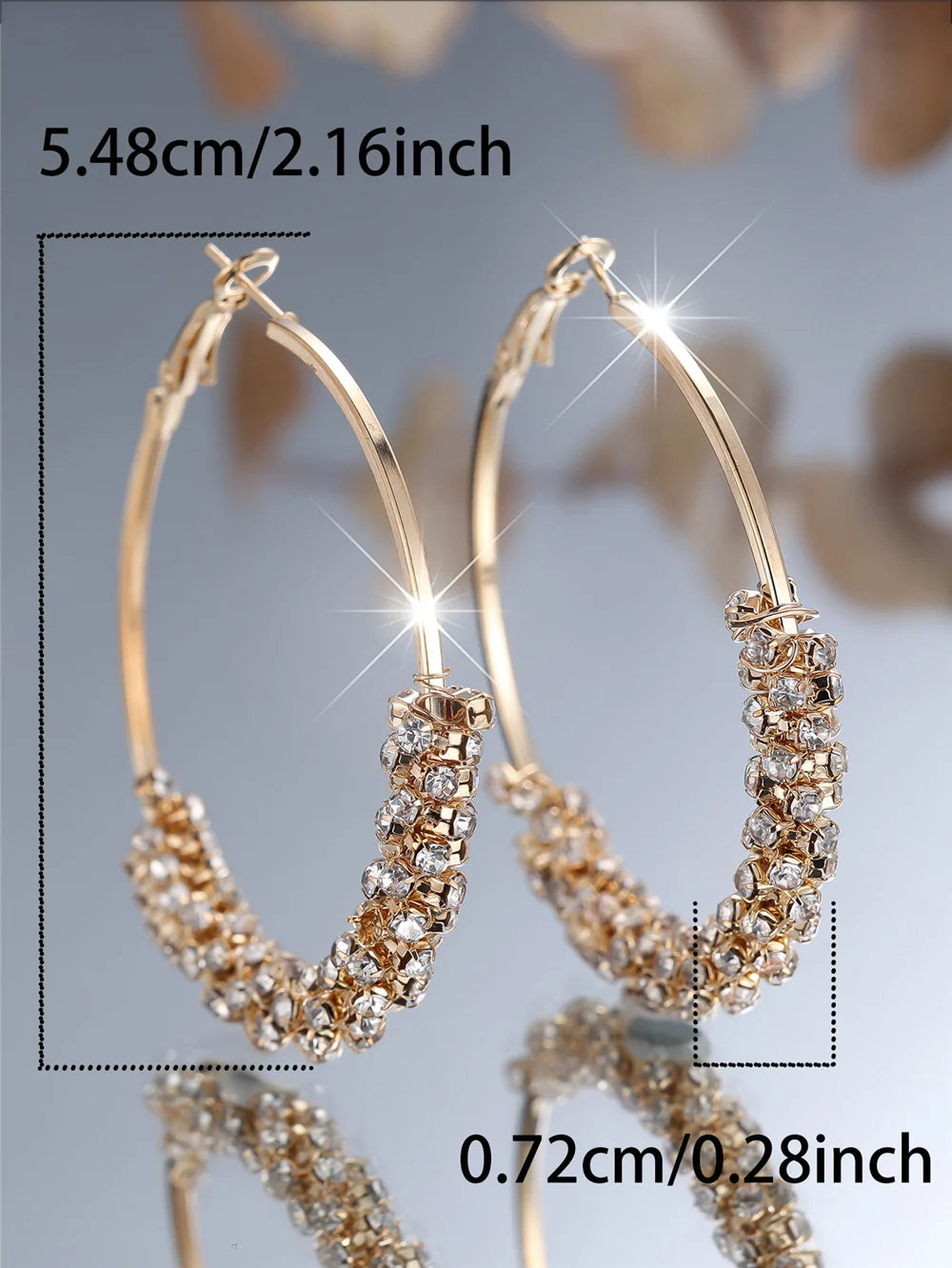 Charming Small Rainbow Round Zircon Stone Hoop Earrings - Fashion Gold Color Wedding Jewelry for Women