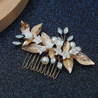 Silver/Gold/Pearl/Rhinestone Hair Accessories, Crystal Bridal Headdress/Hair Combs for Women & Girls-hair accessories-SWEET T 52