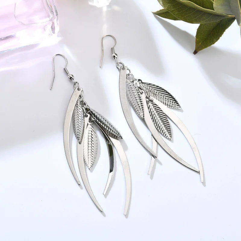 Floating Earrings - Valentine's Day/Love Pendant Earrings. Elegant Long Women's Floating Hook Earrings, Elongated Metal Pendant
