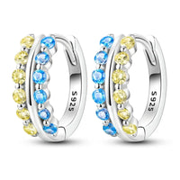 925 Sterling Silver Sparkling Heart/Star/Moon Feather Fashion. Colorful Earrings, Hoop Jewelry for Women & Girls-earrings-SWEET T 52