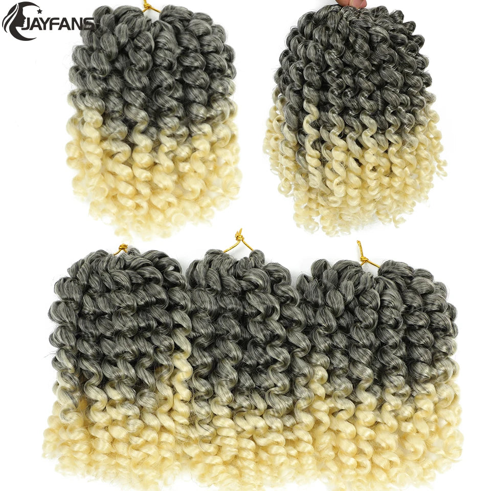 Ombre Jumpy Wand Curl Crochet Hair T 27 30 350 613 Purple Grey 14 Colors 20 Roots Jamaican Twist Synthetic Braid Hair For Women Sweet T 52