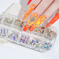 New Multi-size DIY 3-D Nail Art - Rhinestones, Flatback Crystal, Diamond Gems, 3-D Glitter Nail Art, Luxurious Decorations