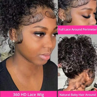 360 HD Full Lace Curly Wigs - Human Hair - Preplucked 13x6/13x4 Lace Frontal Wigs, Glueless Human Hair, Ready To Wear