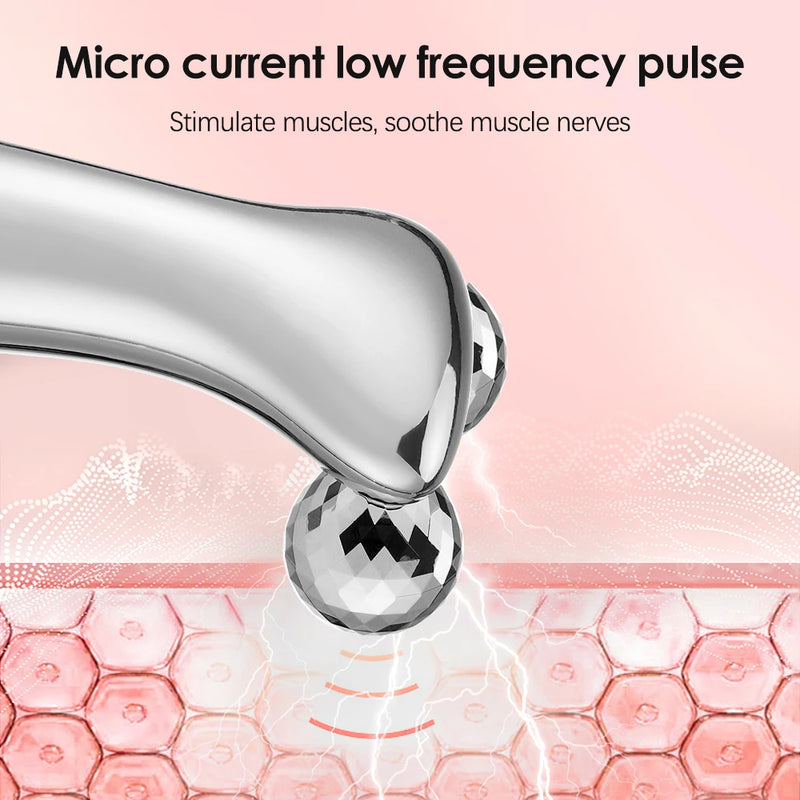 Electric Facial Slimming Roller,  Micro-current Beauty Instrument, Face Lift Roller/Massager/Skin Tightening Beauty Device