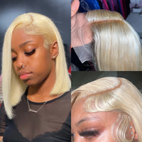 613 Blonde Bob Wig for Women — 13x4 & 13x6 Lace Front, Blunt Cut, Ships from USA