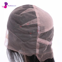 Highlight Brown Silk Base Wig Human Hair Glueless Human Hair Wigs With Brown Roots 200 Density Lace Front Wigs Short Bob Wigs Sweet T 52