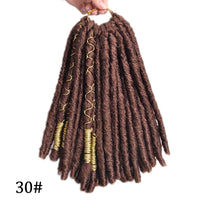 Faux Locks Crochet Hair Natural Hair Extensions Synthetic Crochet Braiding Hair Dreadlocks with Colored Line Short Hair Bundles SWEET T 52