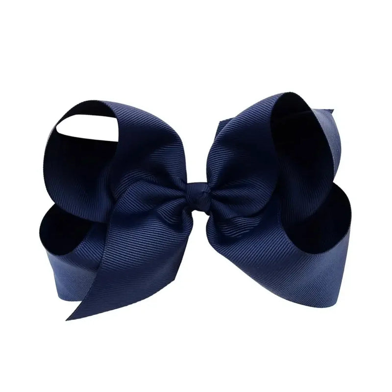 6 Inch Big Grosgrain Ribbon, Solid Color, Hair Bows with Clips. Boutique Headwear Accessories  for Kids