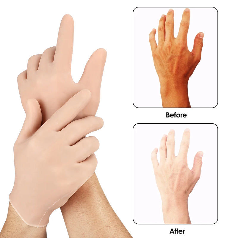 1 Pair Elastic Foot Care Socks/Moisturizing Gloves - Foot Hand Spa, Skin Protection, Anti Cracking/Dryness, Unisex