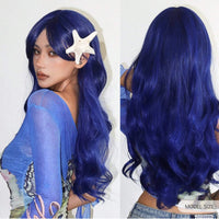 EASIHAIR Light Orange Synthetic Wigs Long Wavy Ombre Natural Hair Wigs with Bangs for Women Cosplay Lolita Wig Heat Resistant SWEET T 52