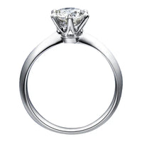 Moissanite Solitaire Ring, Marked 925 Sterling Silver